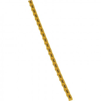 Маркер LEGRAND Duplix чёрная маркировка на желтом фоне заглавная буква E