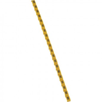 Маркер LEGRAND Duplix чёрная маркировка на желтом фоне заглавная буква H