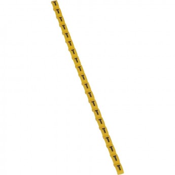 Маркер LEGRAND Duplix чёрная маркировка на желтом фоне заглавная буква T