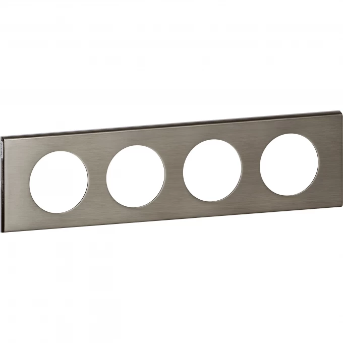 Рамка LEGRAND Celiane 4 поста фактурная сталь 069104 Рамка LEGRAND Celiane 4 поста фактурная сталь 069104