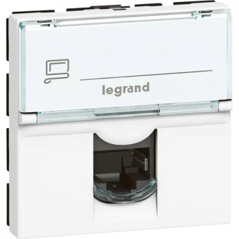 Розетка LEGRAND RJ 45 Программа Mosaic категория 6a STP 2 модуля белый Розетка LEGRAND RJ 45 Программа Mosaic категория 6a STP 2 модуля белый