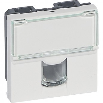 Розетка LEGRAND телефонная RJ 11 Программа Mosaic 4 контакта 2 модуля белый Розетка LEGRAND телефонная RJ 11 Программа Mosaic 4 контакта 2 модуля белый