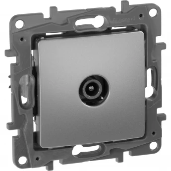 Розетка LEGRAND TV проходная 15 дБ 5-862 мГц Etika алюминий Розетка LEGRAND TV проходная 15 дБ 5-862 мГц Etika алюминий