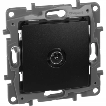 Розетка LEGRAND TV «звезда» 2 дБ 0-2400 мГц Etika антрацит Розетка LEGRAND TV «звезда» 2 дБ 0-2400 мГц Etika антрацит