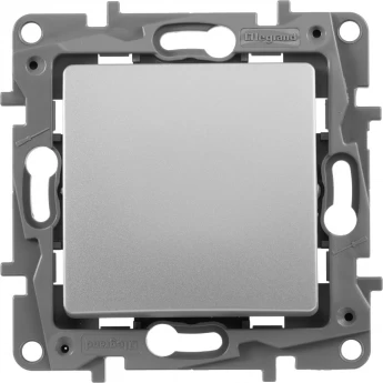Выключатель LEGRAND Etika одноклавишный автоматические клеммы 10 AX 250 В алюминий Выключатель LEGRAND Etika одноклавишный автоматические клеммы 10 AX 250 В алюминий