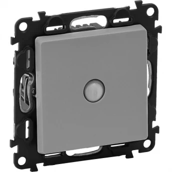 Переключатель LEGRAND Valena LIFE со встроенным датчиком движения 160° с лицевой панелью безвинтовые зажимы алюминий