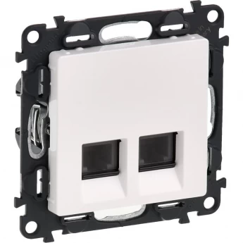 Телефонная розетка LEGRAND Valena LIFE RJ11 двойная с лицевой панелью белый Телефонная розетка LEGRAND Valena LIFE RJ11 двойная с лицевой панелью белый