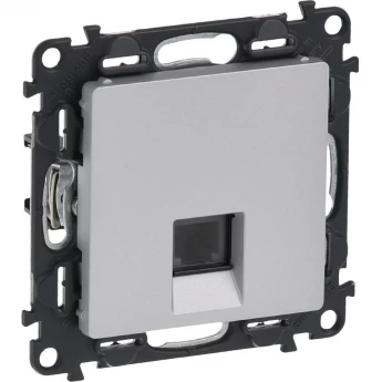 Телефонная розетка LEGRAND Valena LIFE RJ11 одиночная с лицевой панелью алюминий Телефонная розетка LEGRAND Valena LIFE RJ11 одиночная с лицевой панелью алюминий