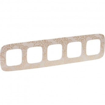 Рамка LEGRAND Valena ALLURE 5-постовая универсальная золотистая Рамка LEGRAND Valena ALLURE 5-постовая универсальная золотистая