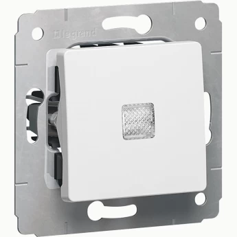 Выключатель LEGRAND Cariva без фиксации с подсветкой 10 A 250 В белый Выключатель LEGRAND Cariva без фиксации с подсветкой 10 A 250 В белый