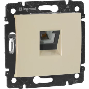 Телефонная розетка LEGRAND Valena RJ11 4 контакта 1 выход слоновая кость Телефонная розетка LEGRAND Valena RJ11 4 контакта 1 выход слоновая кость