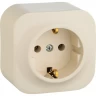 Розетка LEGRAND 2К+З без шторок 16 A 250 В Quteo IP 20 слоновая кость 782241