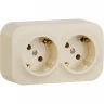 Розеточный блок LEGRAND 2 x 2К+З без шторок 16 A 250 В Quteo IP 20 слоновая кость 782243