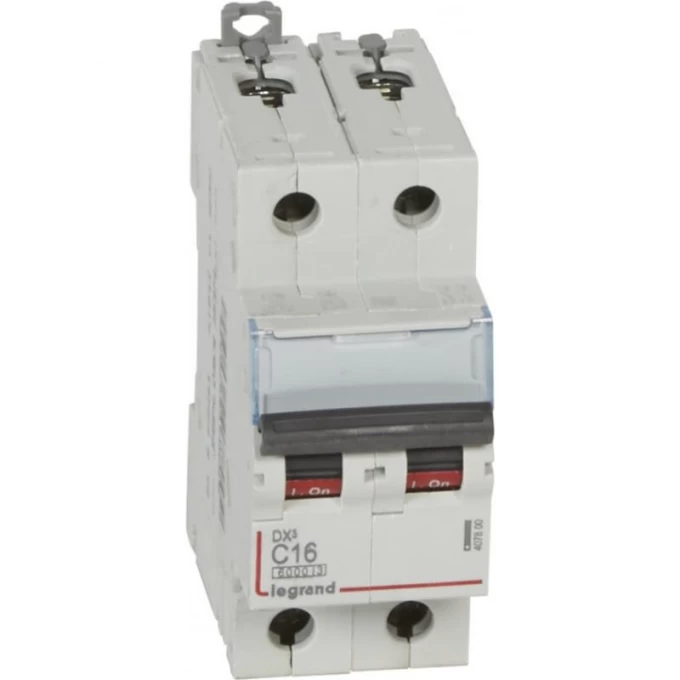 Автоматический выключатель LEGRAND DX3 6000 10kA 16A 2П тип С 407800