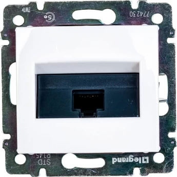 Информационная розетка LEGRAND Valena RJ45 категория 5e UTP 1 выход с захватами белый