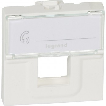 Лицевая панель LEGRAND MOSAIC для информационных розеток Keystone 2 модуля белый Лицевая панель LEGRAND MOSAIC для информационных розеток Keystone 2 модуля белый