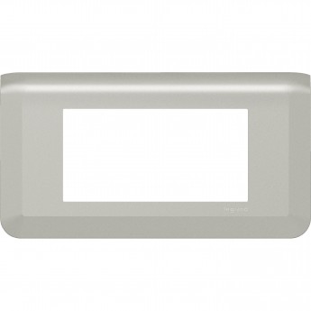 Рамка LEGRAND MOSAIC 4 модуля - алюминий Рамка LEGRAND MOSAIC 4 модуля - алюминий