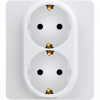 Розетка LEGRAND INSPIRIA 2 x 2К+З немецкий стандарт 16 А 250 В белый Розетка LEGRAND INSPIRIA 2 x 2К+З немецкий стандарт 16 А 250 В белый