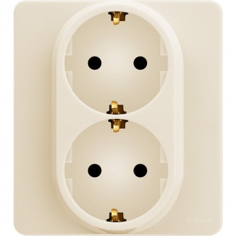 Розетка LEGRAND INSPIRIA 2 x 2К+З немецкий стандарт 16 А 250 В слоновая кость Розетка LEGRAND INSPIRIA 2 x 2К+З немецкий стандарт 16 А 250 В слоновая кость