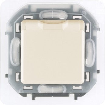 Розетка LEGRAND INSPIRIA 2К+З IP 44 с откидной крышкой и шторками немецкий стандарт 16 А 250 В слоновая кость Розетка LEGRAND INSPIRIA 2К+З IP 44 с откидной крышкой и шторками немецкий стандарт 16 А 250 В слоновая кость