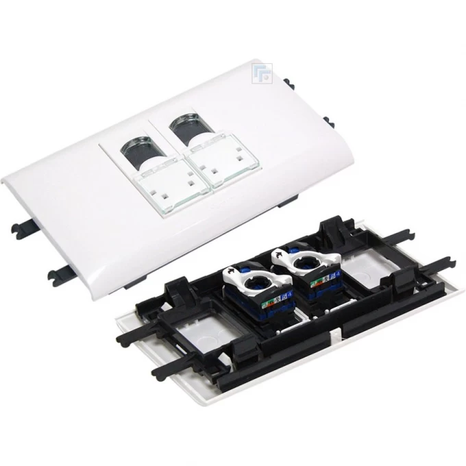 Розетка LEGRAND Mosaic DLP с суппортом для крышки 65мм 2xRJ45 Кат.5e FTP 78673 Розетка LEGRAND Mosaic DLP с суппортом для крышки 65мм 2xRJ45 Кат.5e FTP 78673