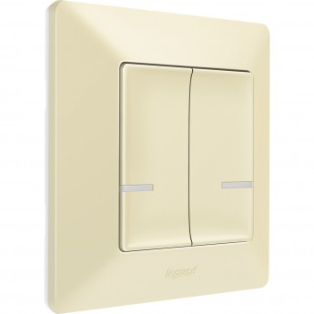 Умный беспроводной выключатель LEGRAND Valena Life with NETATMO 2-клавишный, слоновая кость