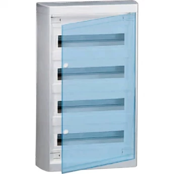 Накладной распределительный щит LEGRAND Nedbox с прозрачной дверью 4 рейки х 12 (+1) модулей Накладной распределительный щит LEGRAND Nedbox с прозрачной дверью 4 рейки х 12 (+1) модулей