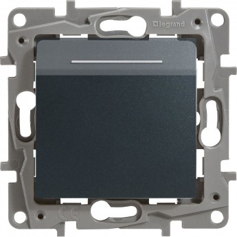 Выключатель LEGRAND Etika для гостиничных номеров с выдержкой времени и подсветкой антрацит Выключатель LEGRAND Etika для гостиничных номеров с выдержкой времени и подсветкой антрацит