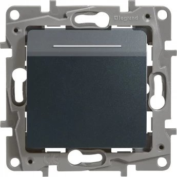 Выключатель LEGRAND Etika для гостиничных номеров с выдержкой времени и подсветкой антрацит Выключатель LEGRAND Etika для гостиничных номеров с выдержкой времени и подсветкой антрацит